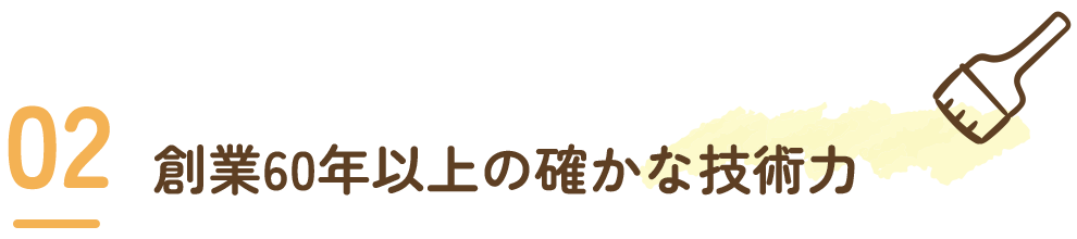 創業60年以上の確かな技術力